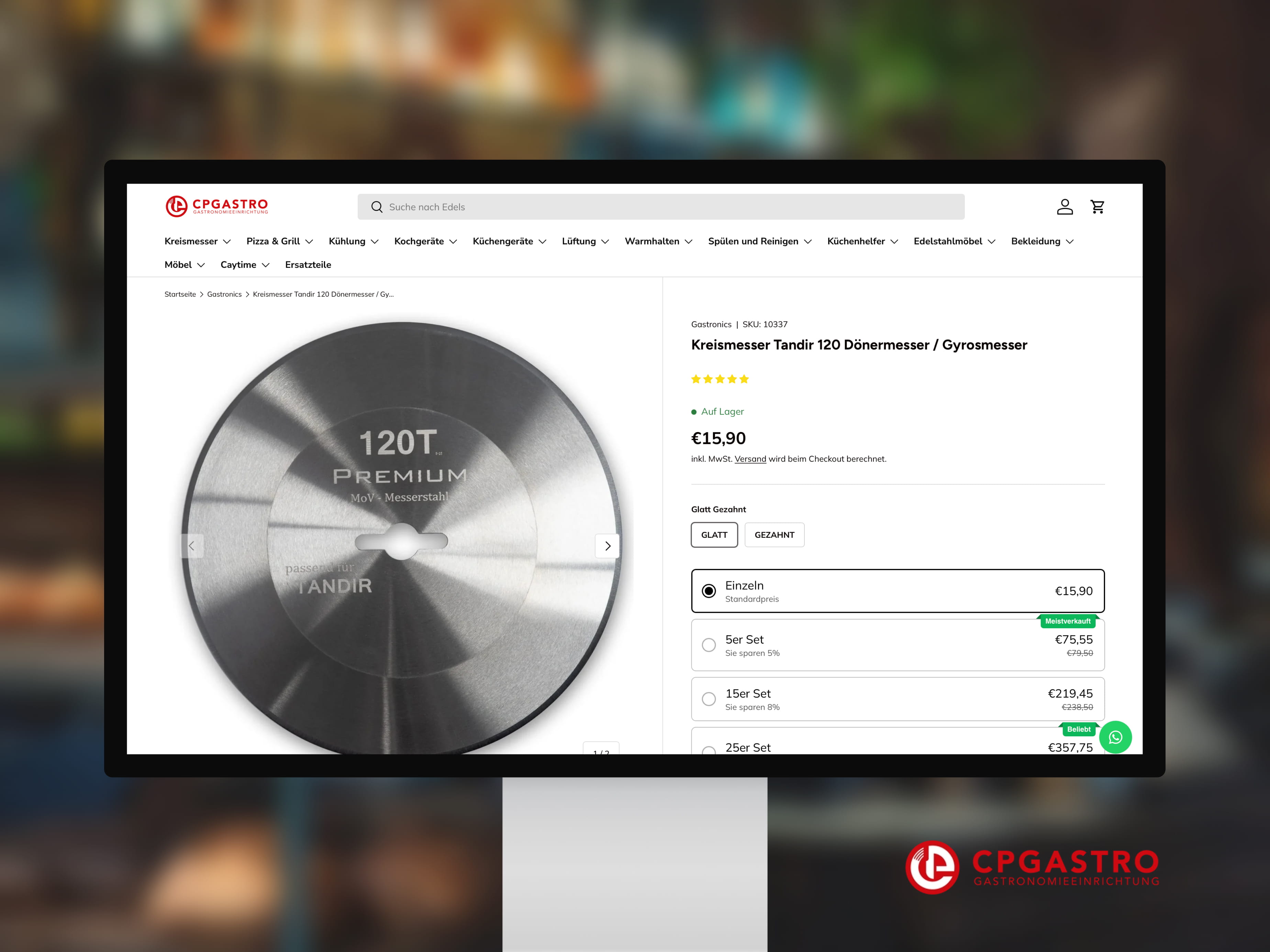 Mengenrabatte im CPGastro Shopify-Store
