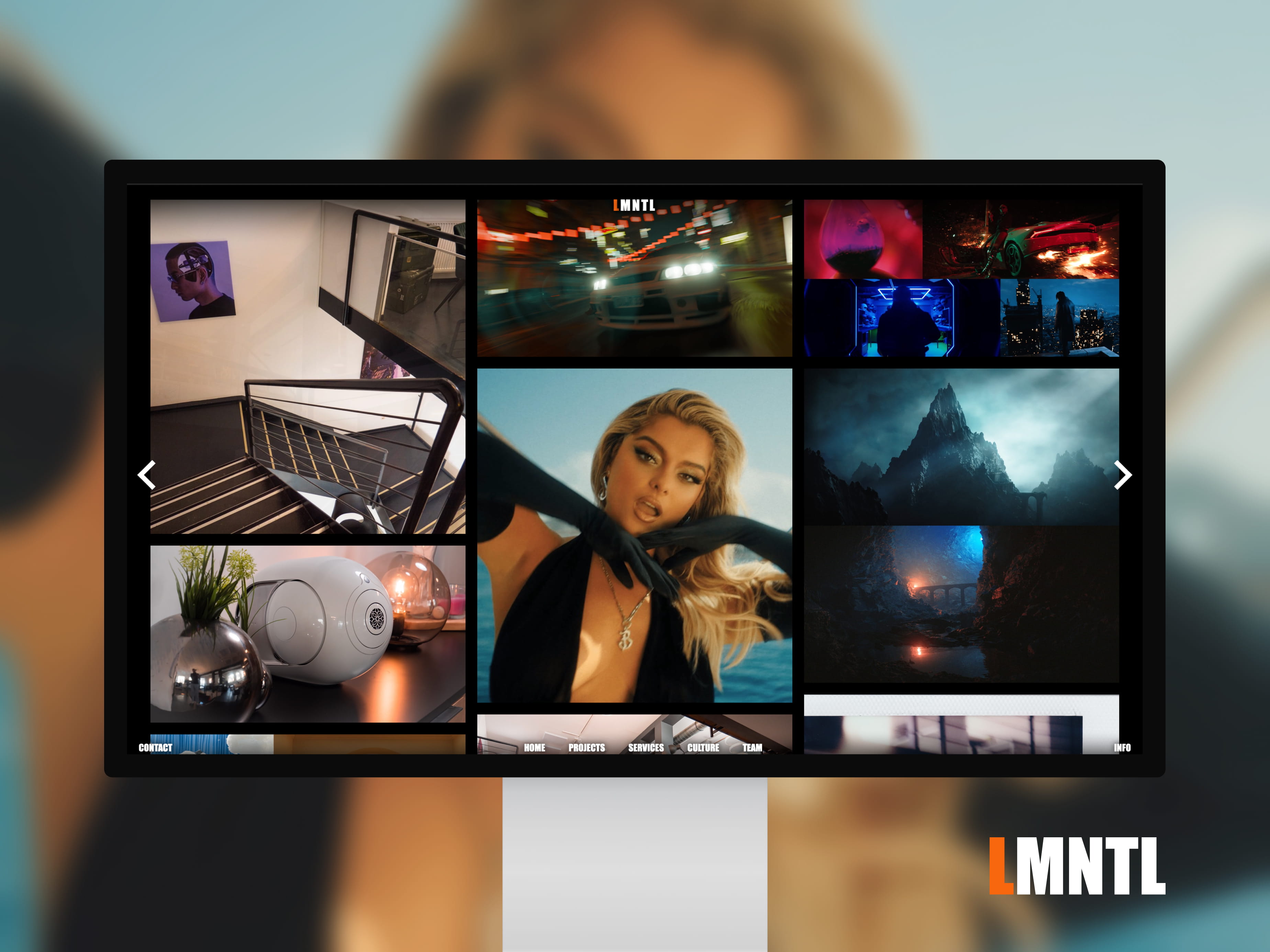 Culture-Collage der LMNTL VFX Website